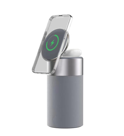 Chargeur sans fil 3 en 1 avec haut-parleur Bluetooth et lampe tactile