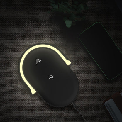 Chargeur sans fil pliable 3 en 1 avec veilleuse LED