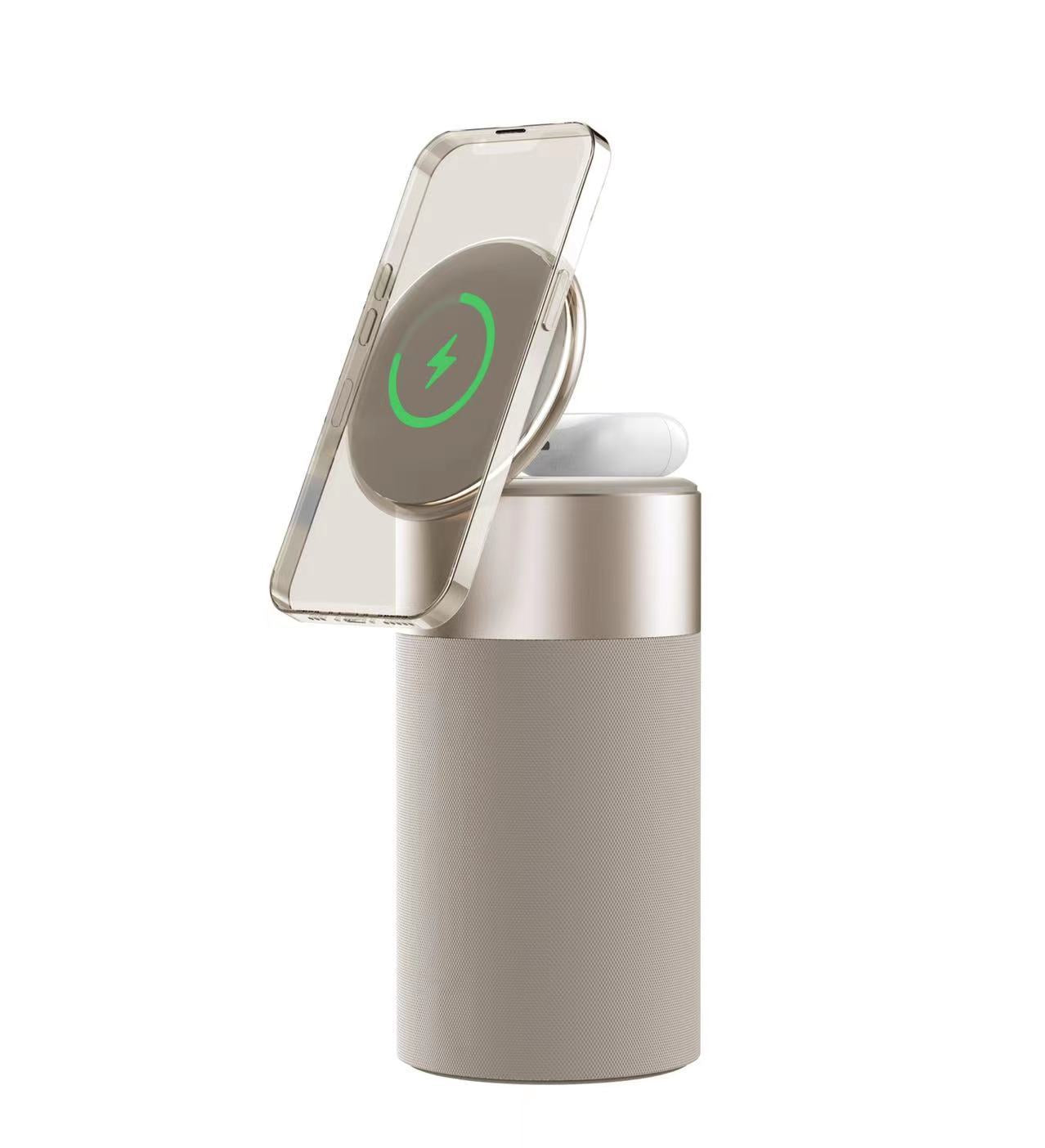 Chargeur sans fil 3 en 1 avec haut-parleur Bluetooth et lampe tactile